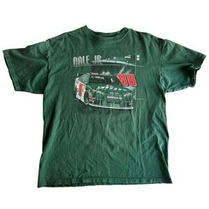 Dale Jr. NASCAR #88 Impala SS T-Shirt Chase Authentics Racing Green XL Casual‎